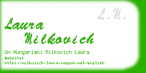 laura milkovich business card